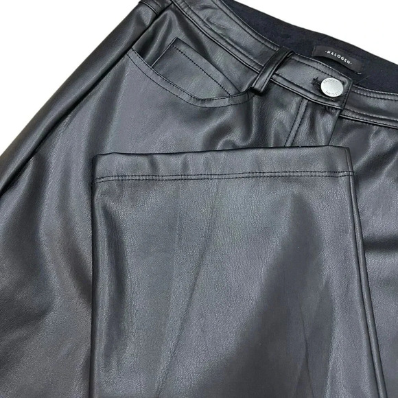 Halogen Black Faux Leather Pants 0 - Picture 2 of 4